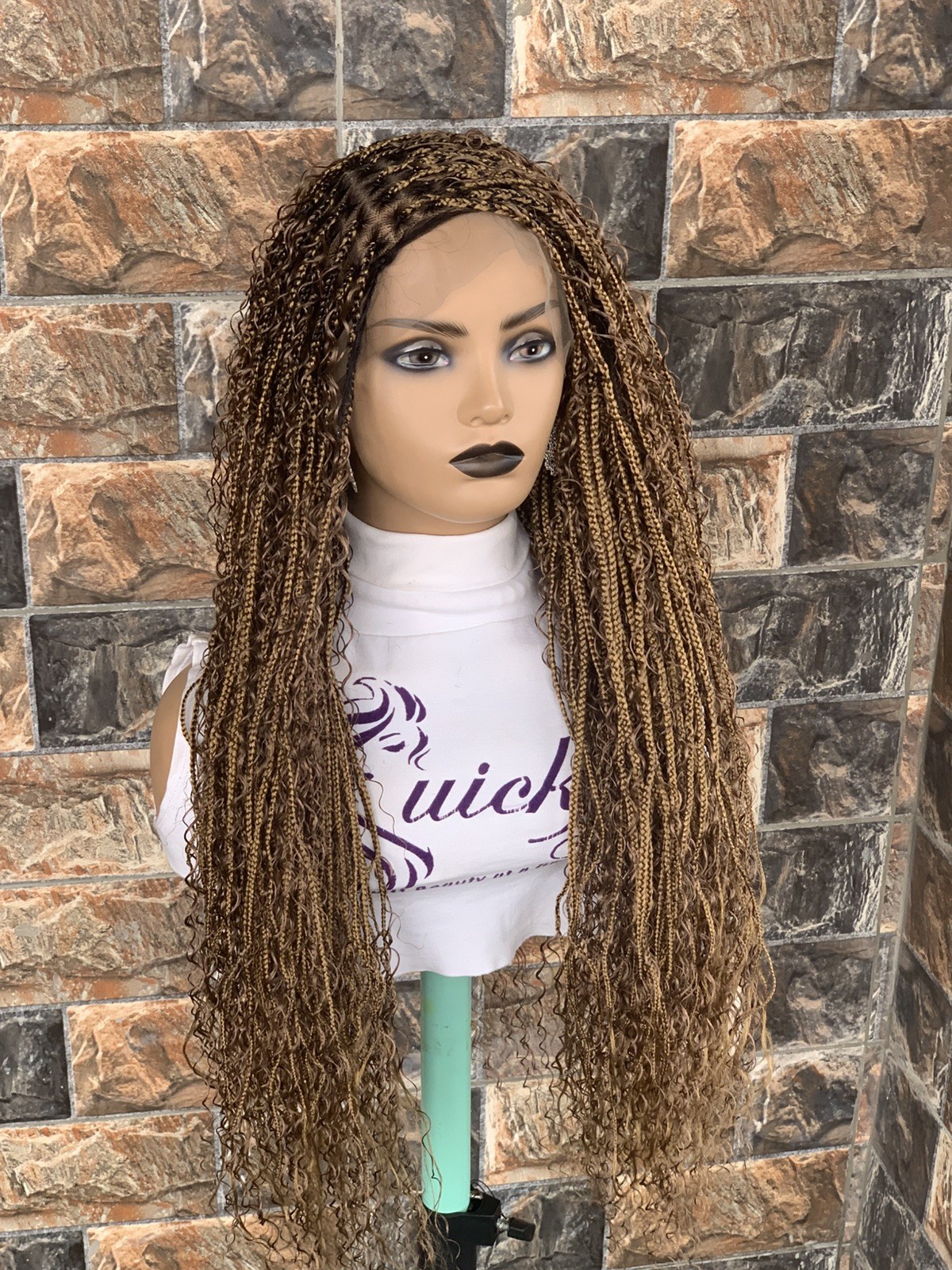 Tangle Free Boho Knotless Braided Wig Box braids Full lace braids wig Senegales