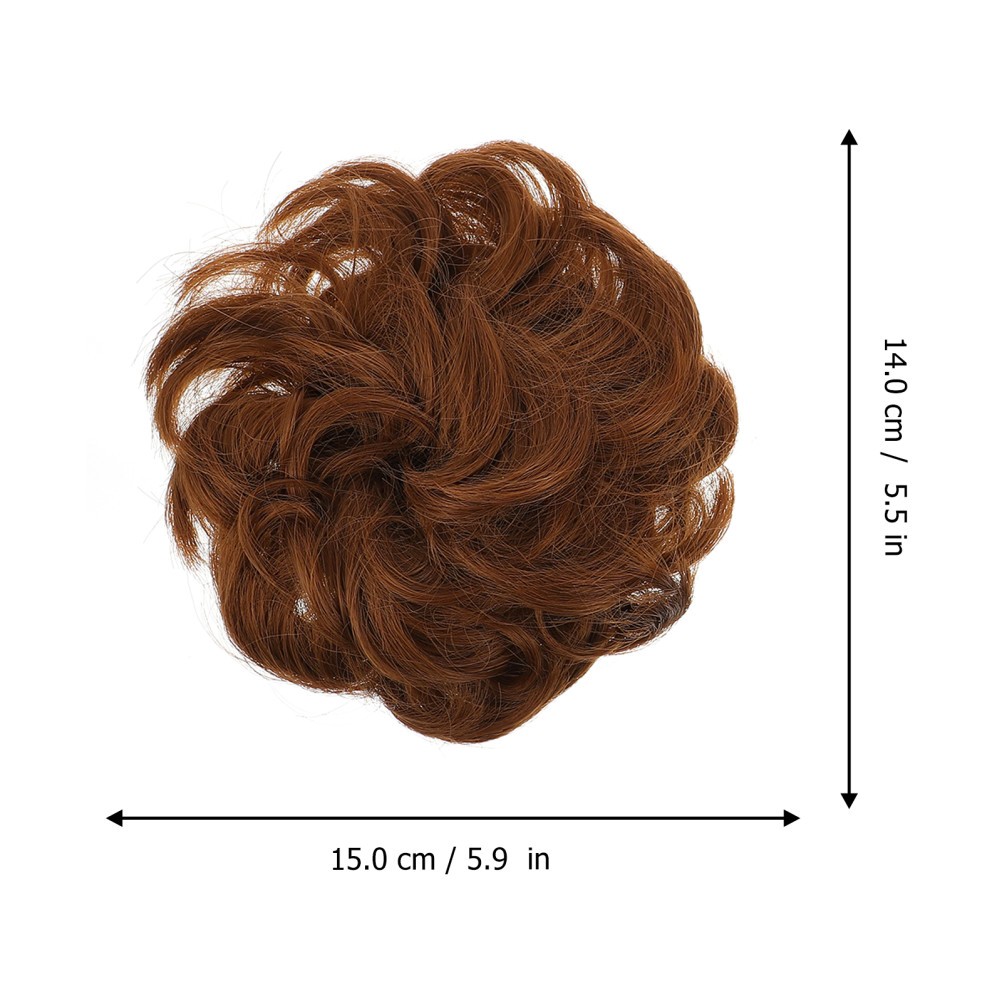 2 Pcs Hair Bun Ropes Curly Hair Simulation Human Hair Piece for Hair Styling