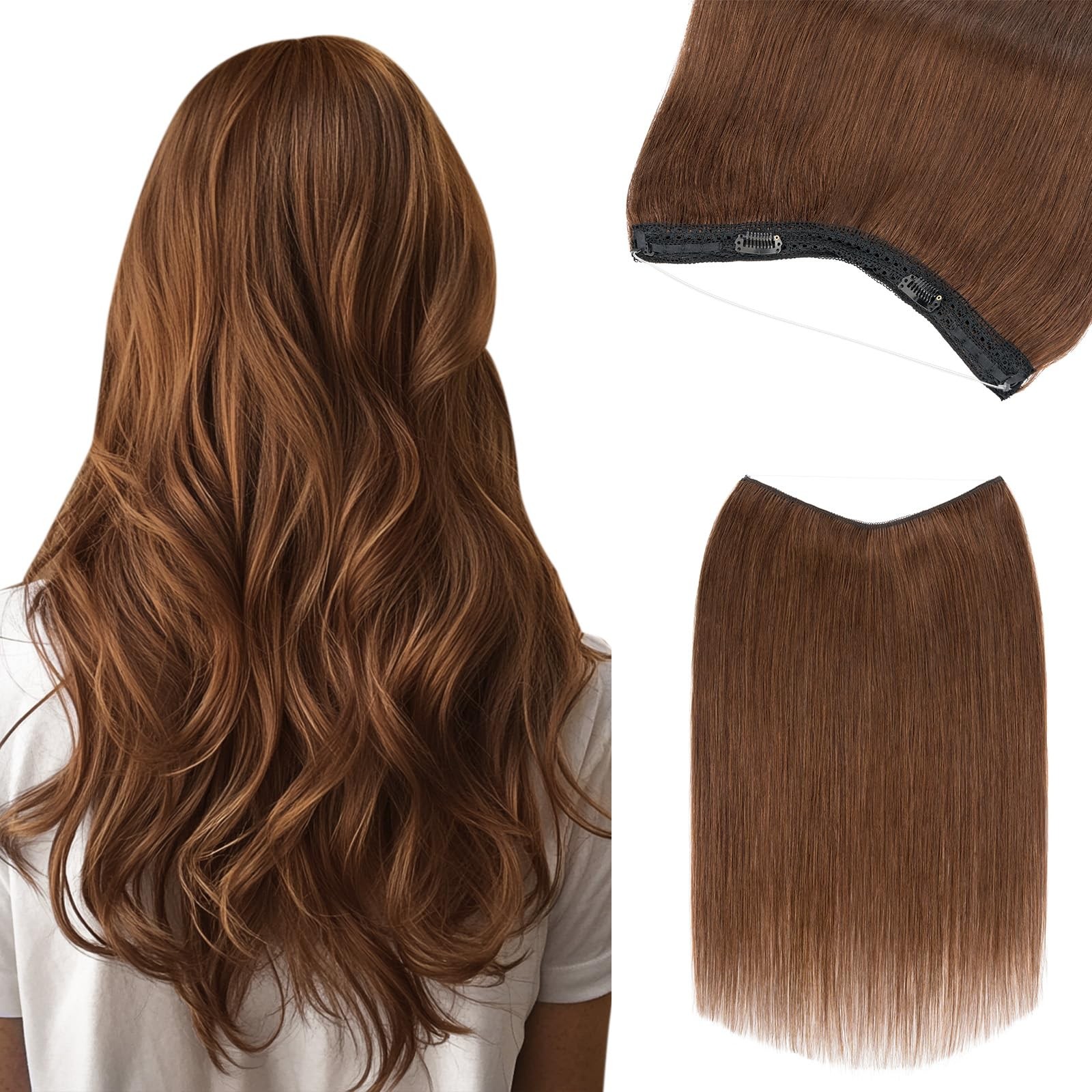 Benehair Halo Blonde Hair Extensions For Women 100 Human Hair Invisible Wire
