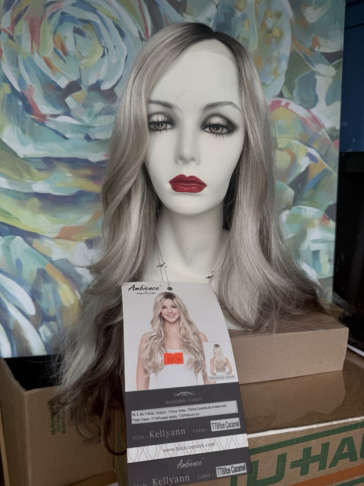 Ambience by Hair Couture Kellyann Wig TT8/Ice Caramel Long Wavy Lace Front