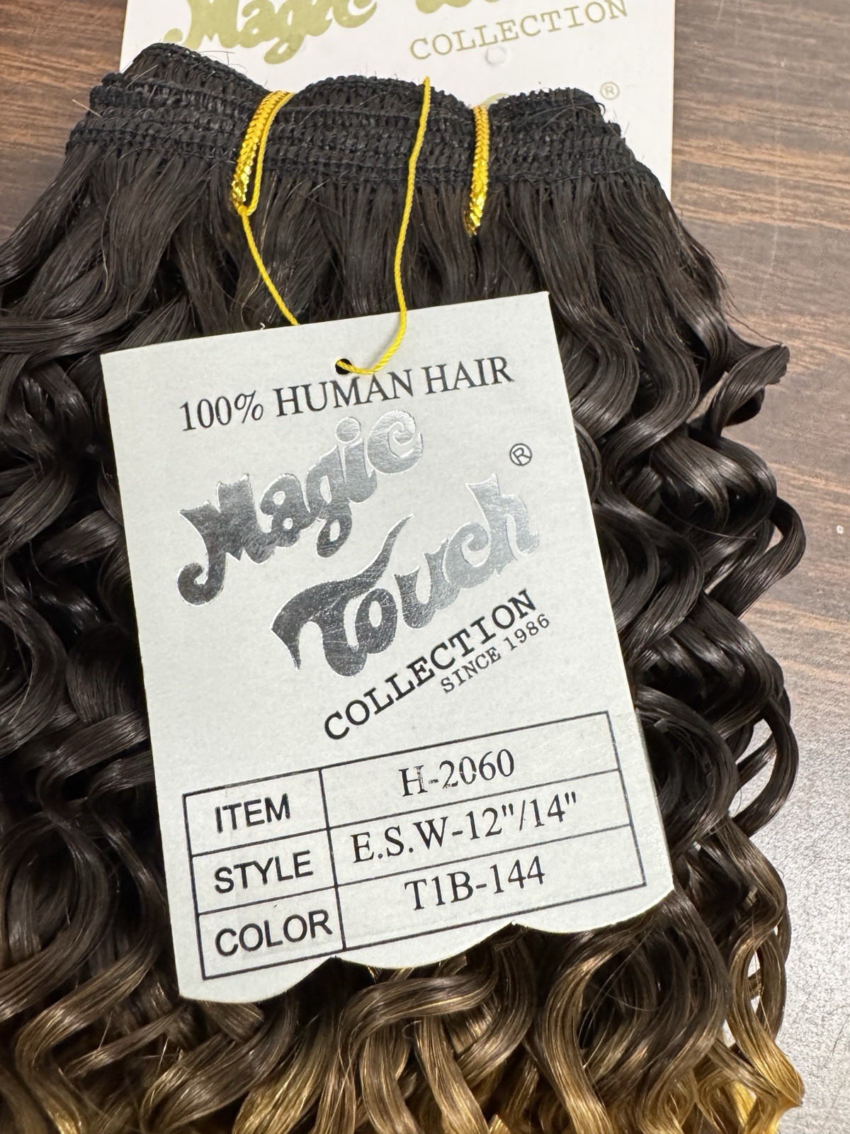 Magic Touch 100% Human Hair Curly Weaving Extension T1B/144 12-14’