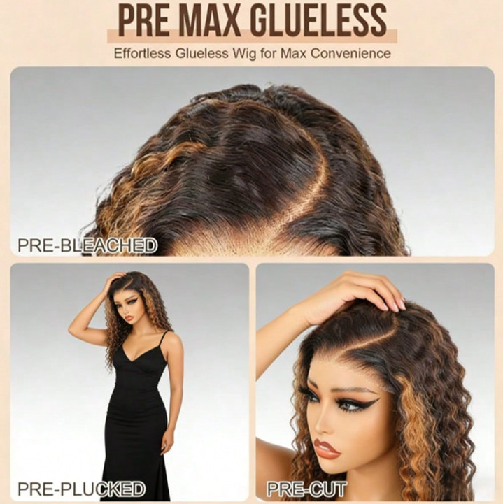 13×4 Water Wave Ombre 1B/30 200% Density Transparent Lace Wigs Human Hair