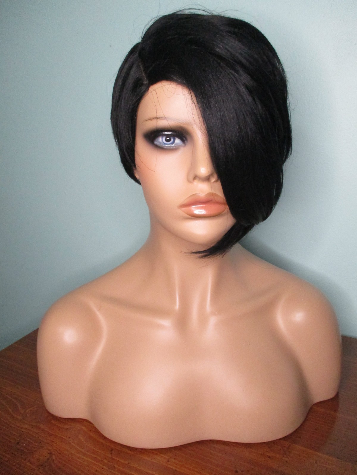2″ – 8″ black asymmetrical disconnected pixie WIG by MODEL MODEL