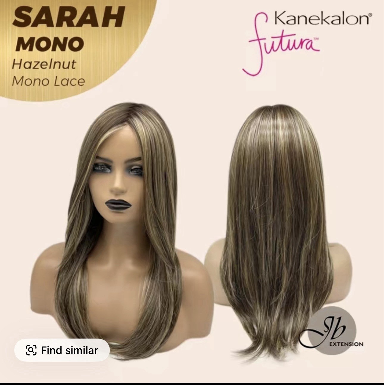 Jbextensions Sarah Monofilament Hazelnut color 22 inches
