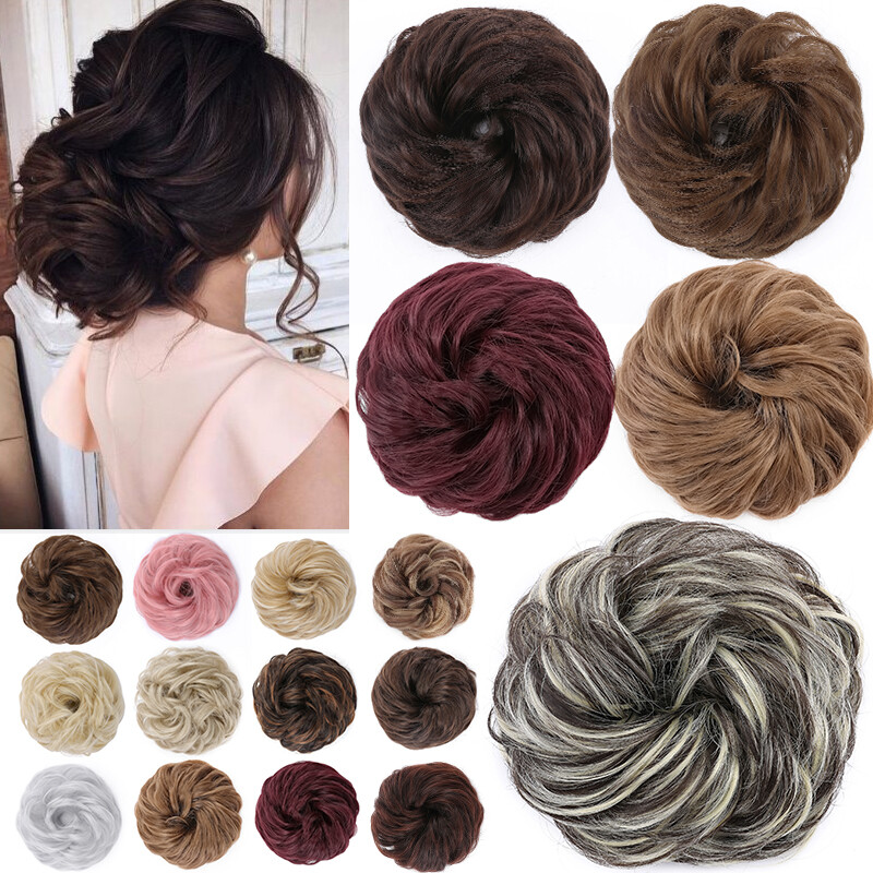 45g One Piece Scrunchie Updo Messy Bun Hairpieces Hair Extension Synthetic Thick