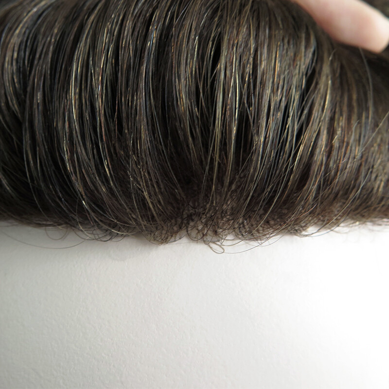 男式发饰人体头发替换系统精细单色 Toupee 经济运输-