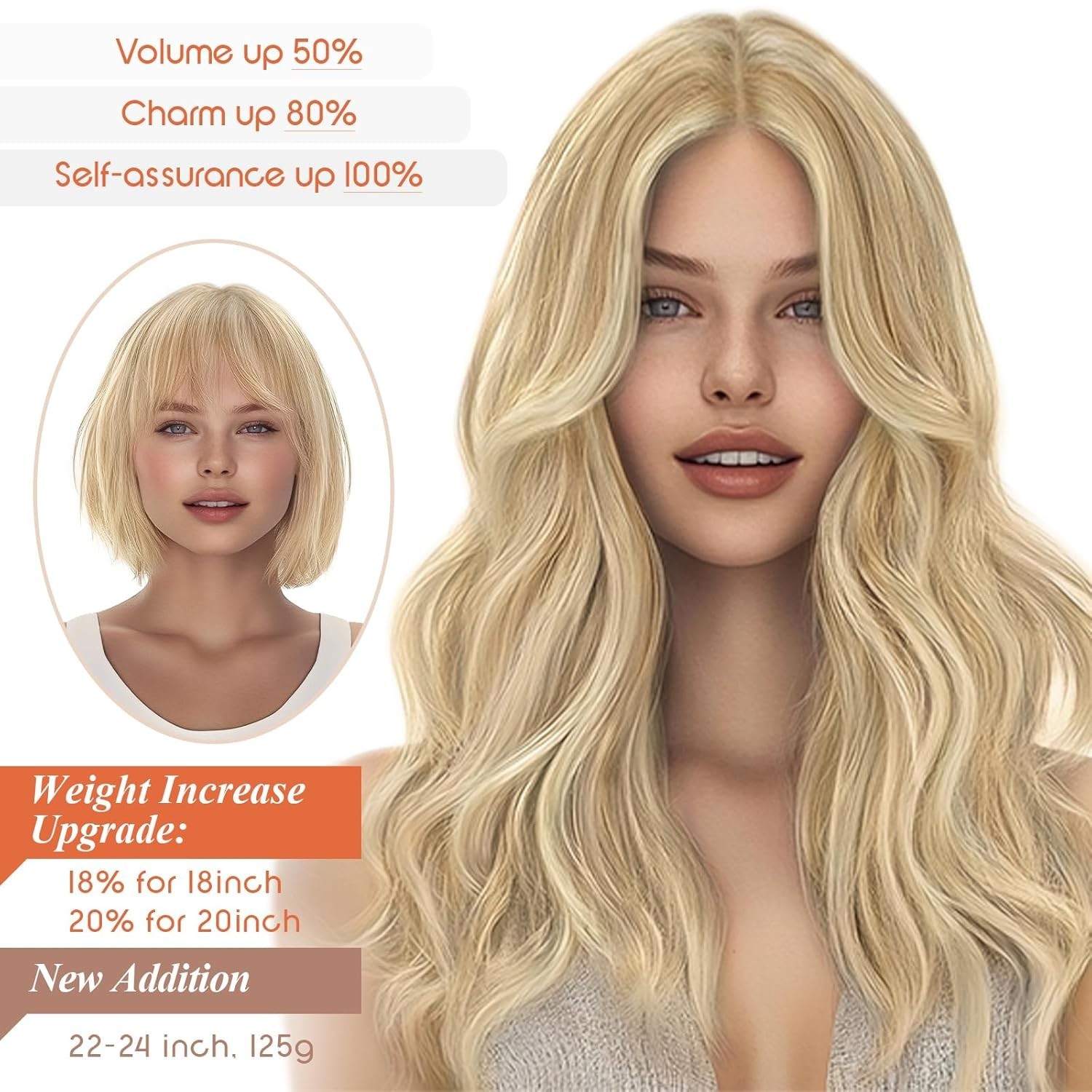 Sunny Hair FISHLINE 14″ Highlighted Honey Blonde Wire Hair Extensions FP P27-613