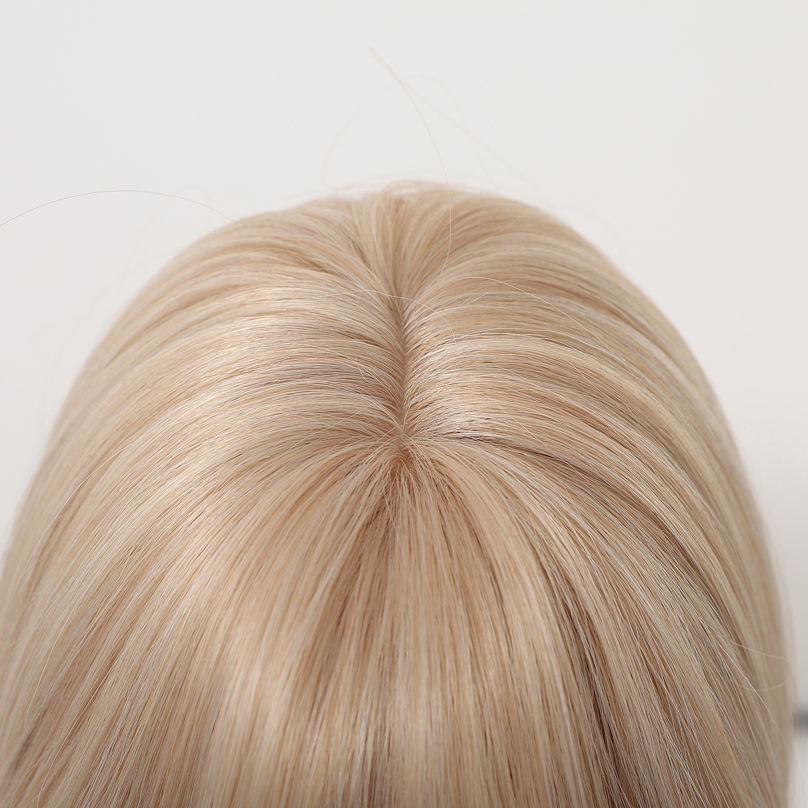 Blonde Wigs Short Straight Bob Wig With Bangs For Women 14in Natural Synthetic W