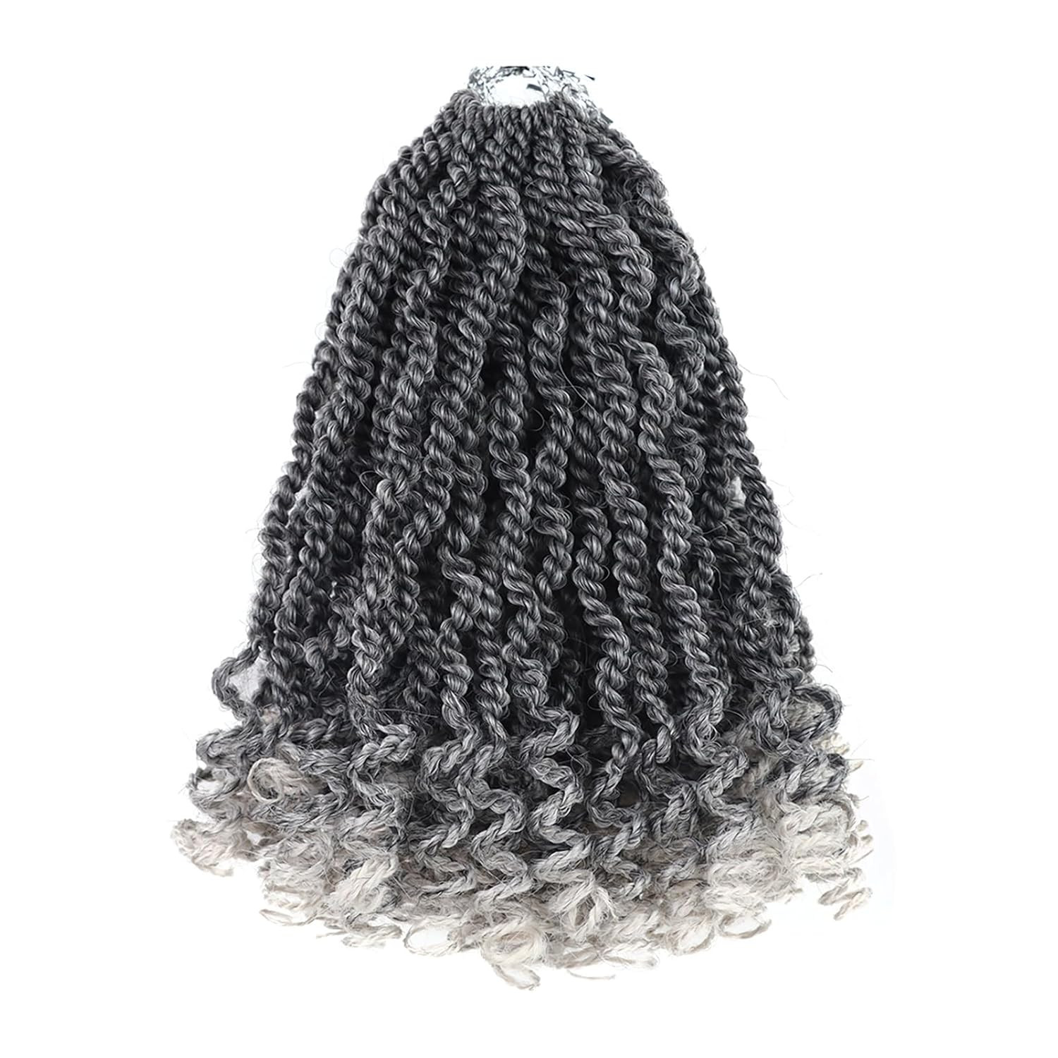Grey Crchet Hair for Black Women Pre Looped Senggalese Twist Crochet Hair 6 Inch