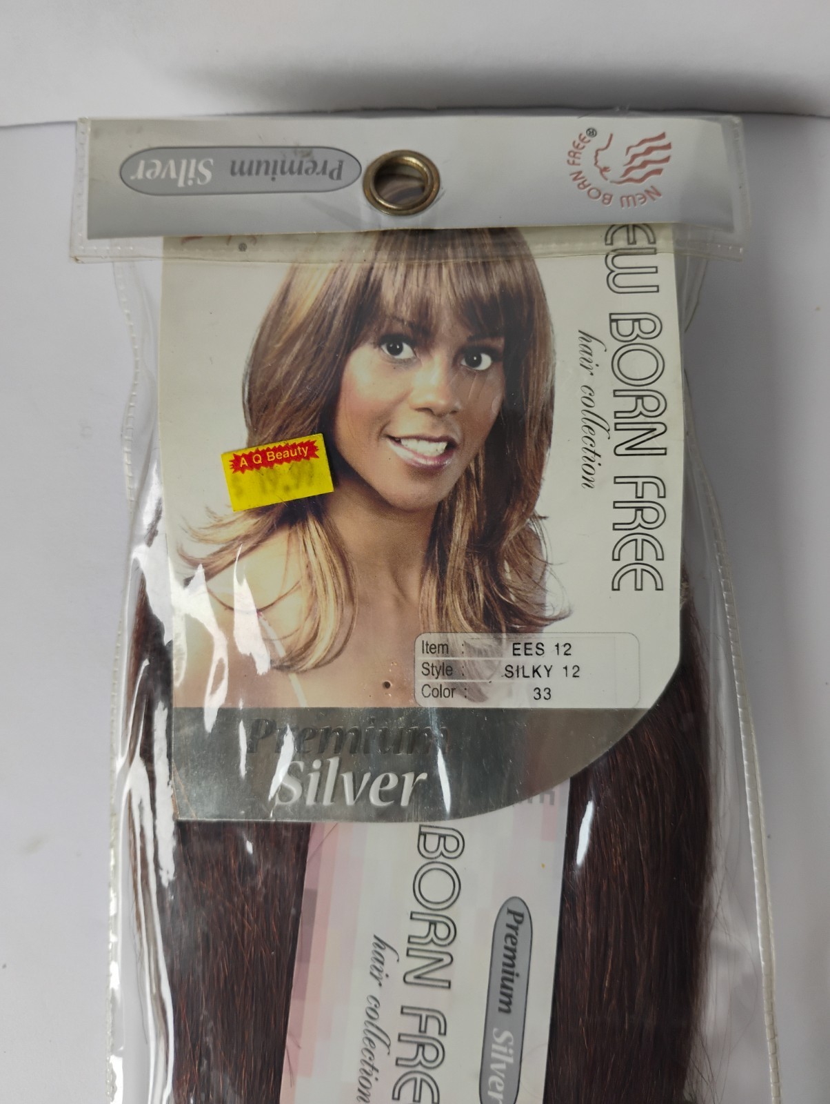 New Born Free 12″ Premium Silver Human Hair Extensions