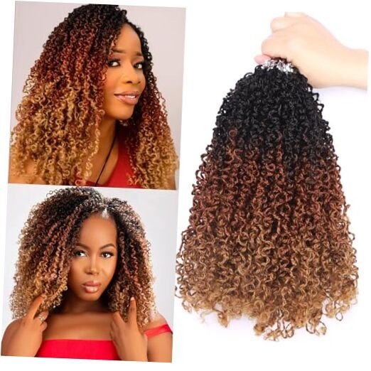 Yanky Twist Crochet Hair 9 Packs Mini Passion Twist Crochet 12 Inch 1B/30/27