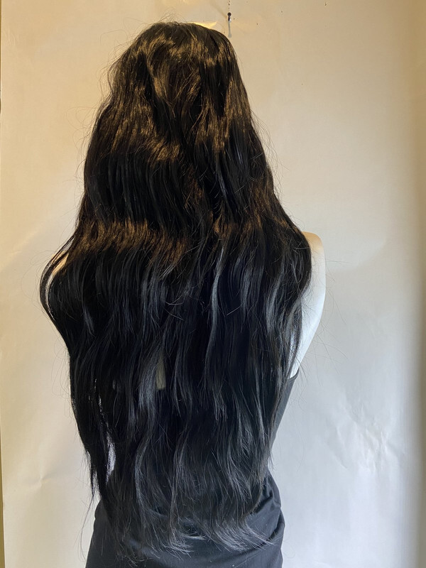 JORDYN WOODS EASILOCKS BODYWAVE LACE U-PART 24″ 200G EBONY SYNTHETIC HAIR