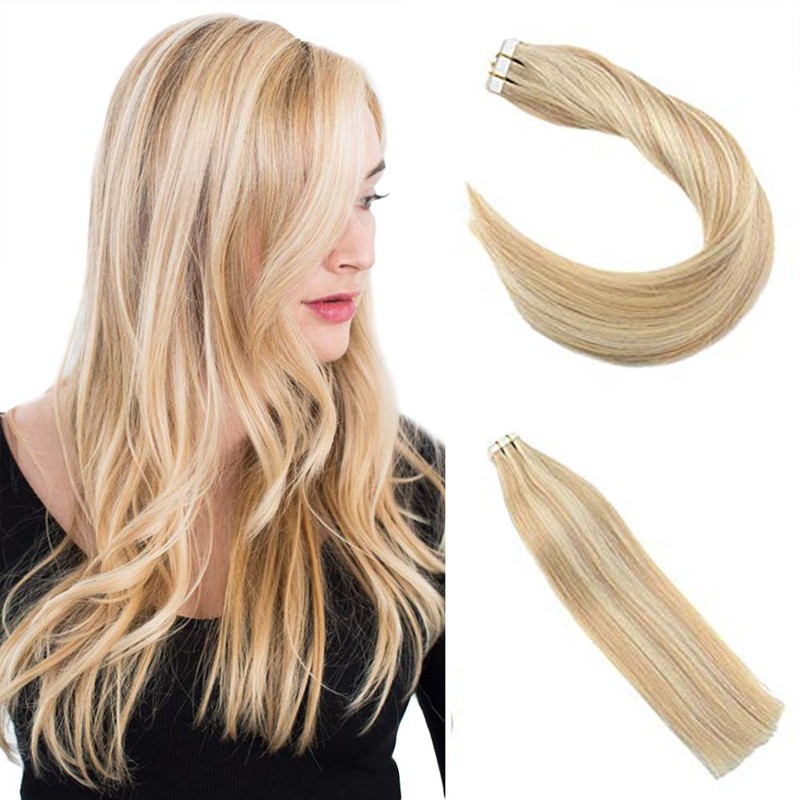 Tape in Hair Extensions Real Human Hair Skin Wefts Remy Brazilian Hair Straight