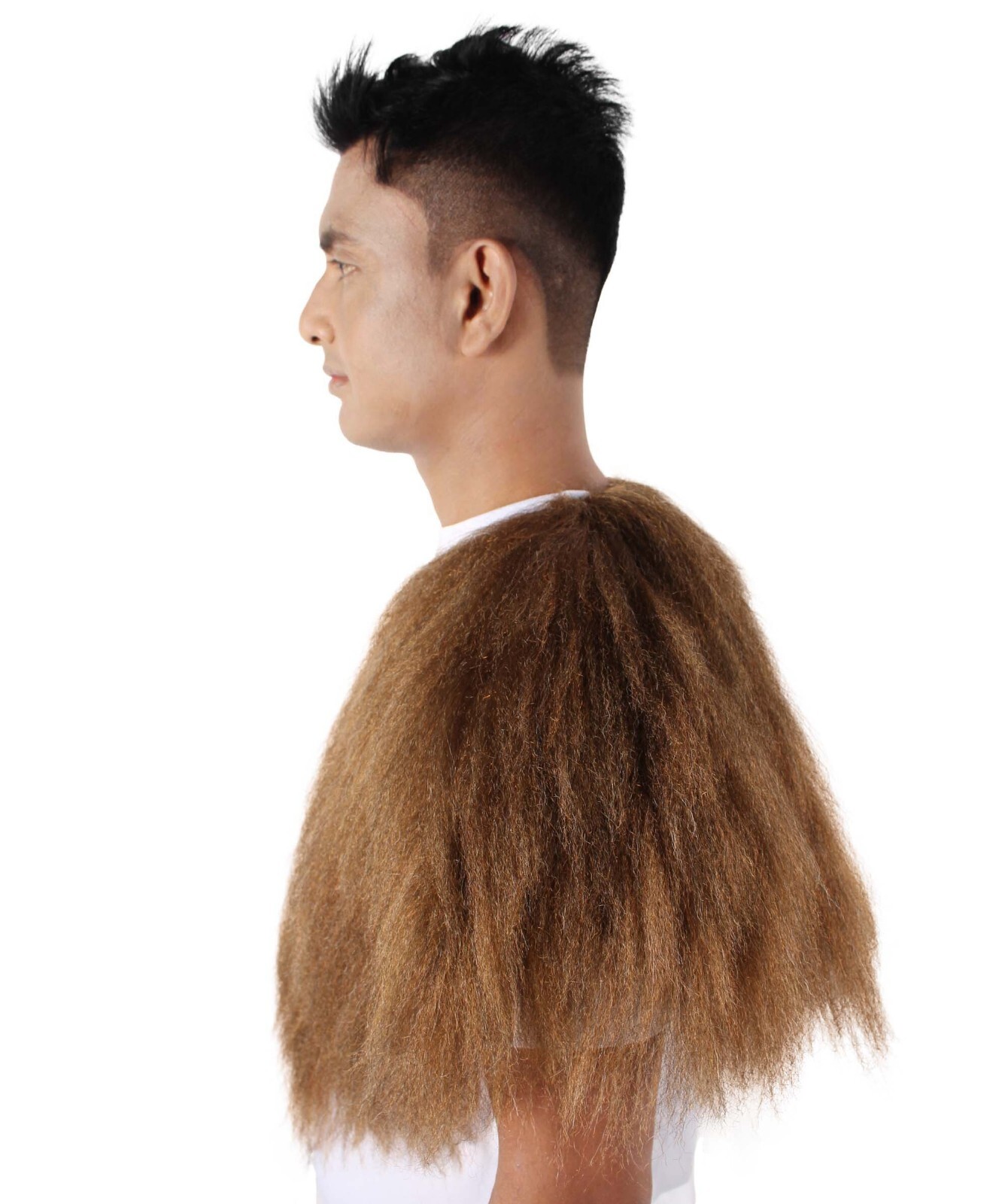 HPO Adult Unisex Vikings Norsemen Dark Brown Fur Faux Mantle, Flame-reta HA-032