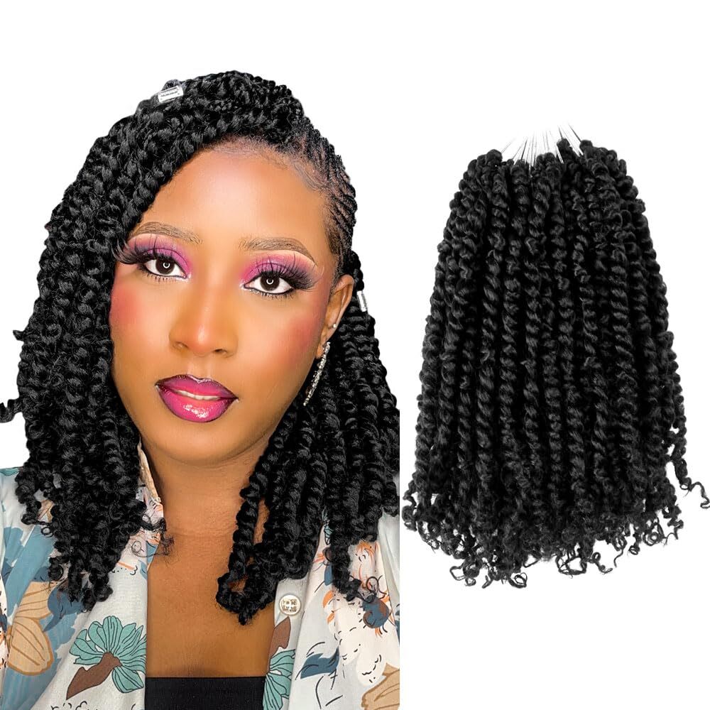 The Crochet Passion Twist Hair Pretwisted 12 Inch Short Pre-looped Passion Tw…