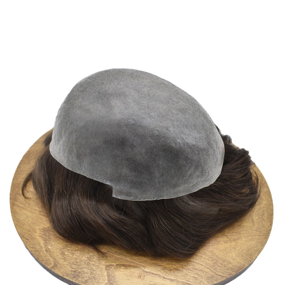 Super Thin Skin Toupee for Men Human Hair Piece for Men V-Looped PU Mens Toupee