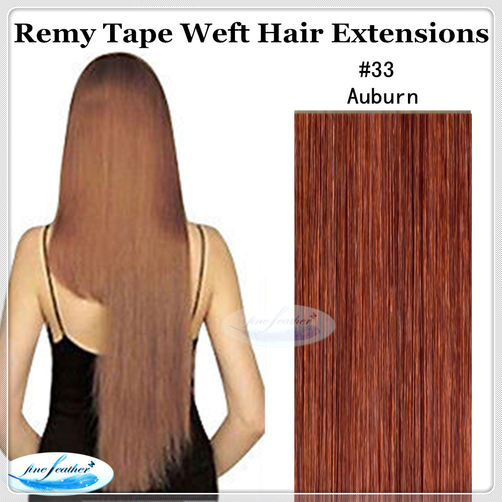 18″ Indian 100% Remy Human 6A Tape Hair Extensions Black/Brown/Blonde 40pcs