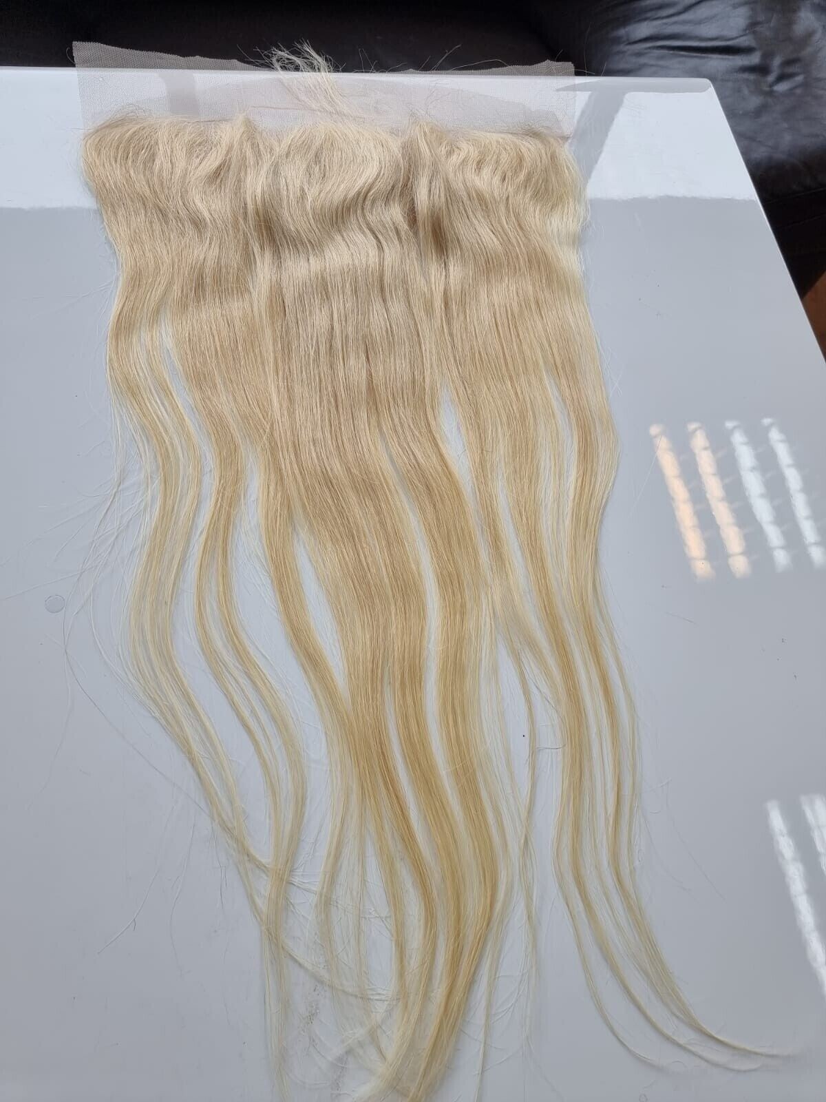 26″EXTRA LONG Brazilian Virgin Human Hair STRAIGHT BLONDE 613# 13X4 Lace Frontal