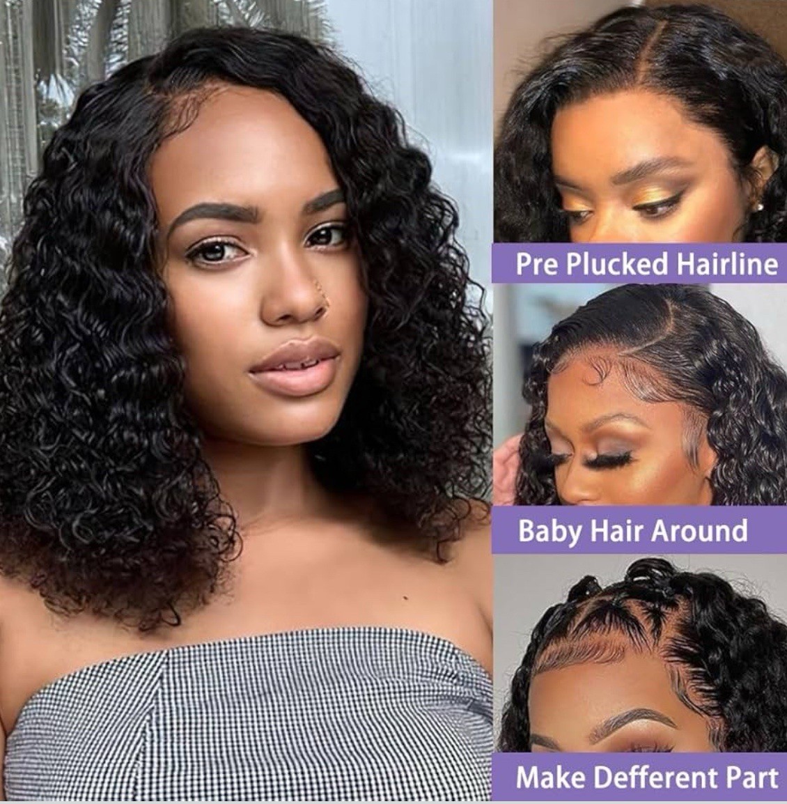 Jerry Curl Human Hair Wig – 13×4 Lace Front – 180% Density – Natural & Full