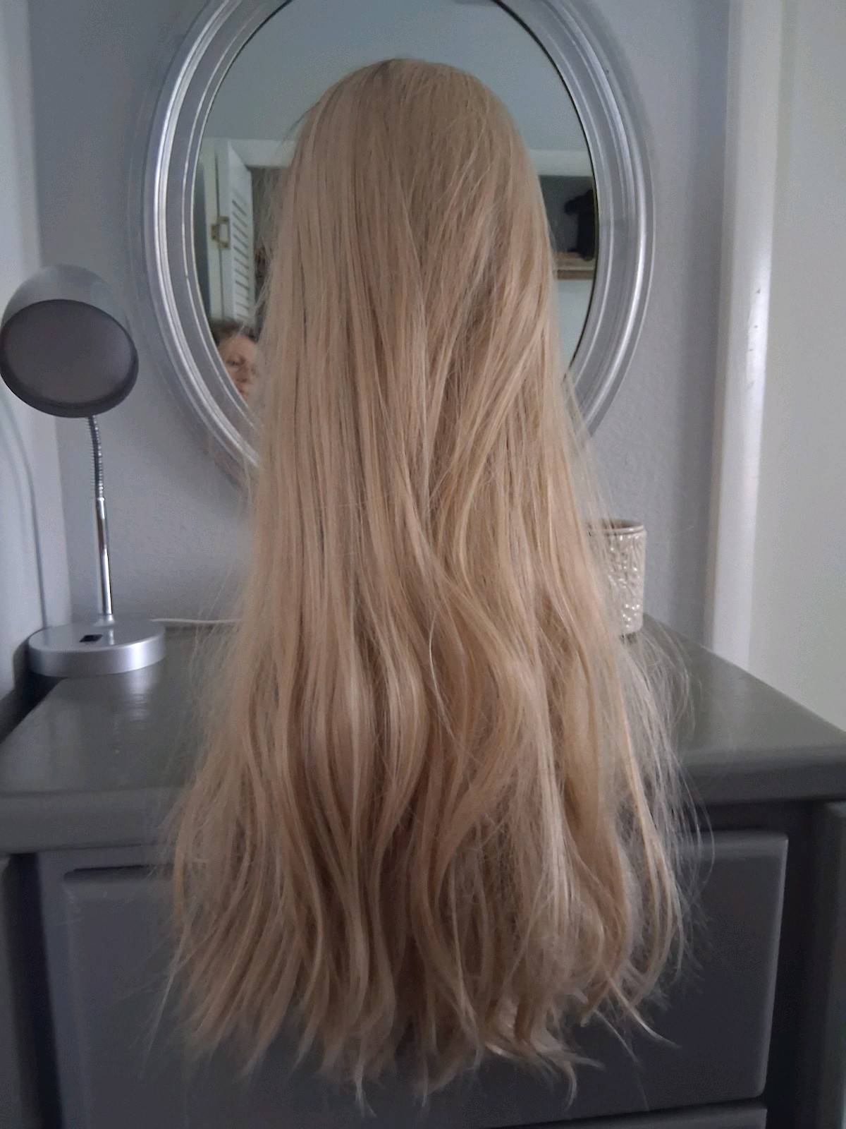 Long Straight Golden Blonde Ombre Wig 28″ Long New