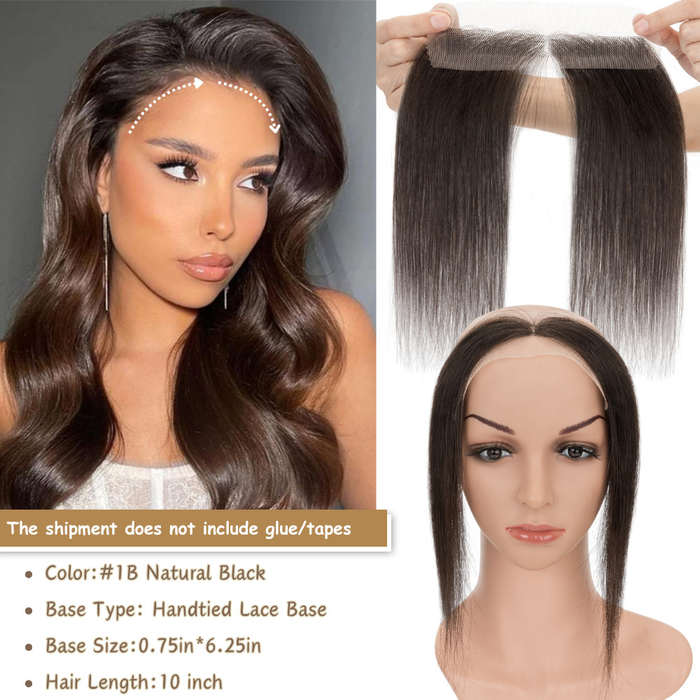 Lace Base Front Topper Receding Hairline Cover Remy Human Hair Women’s Hairpiece