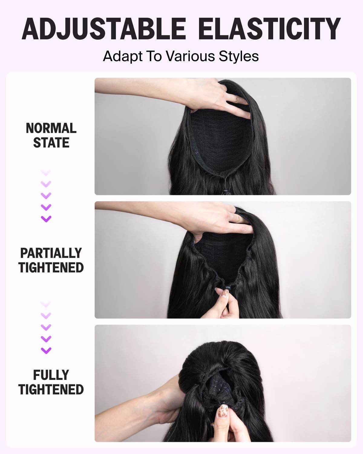 3 in 1 Half Wig Human Hair Yaki Straight Headband Wig Human Hair Seamless Cli…