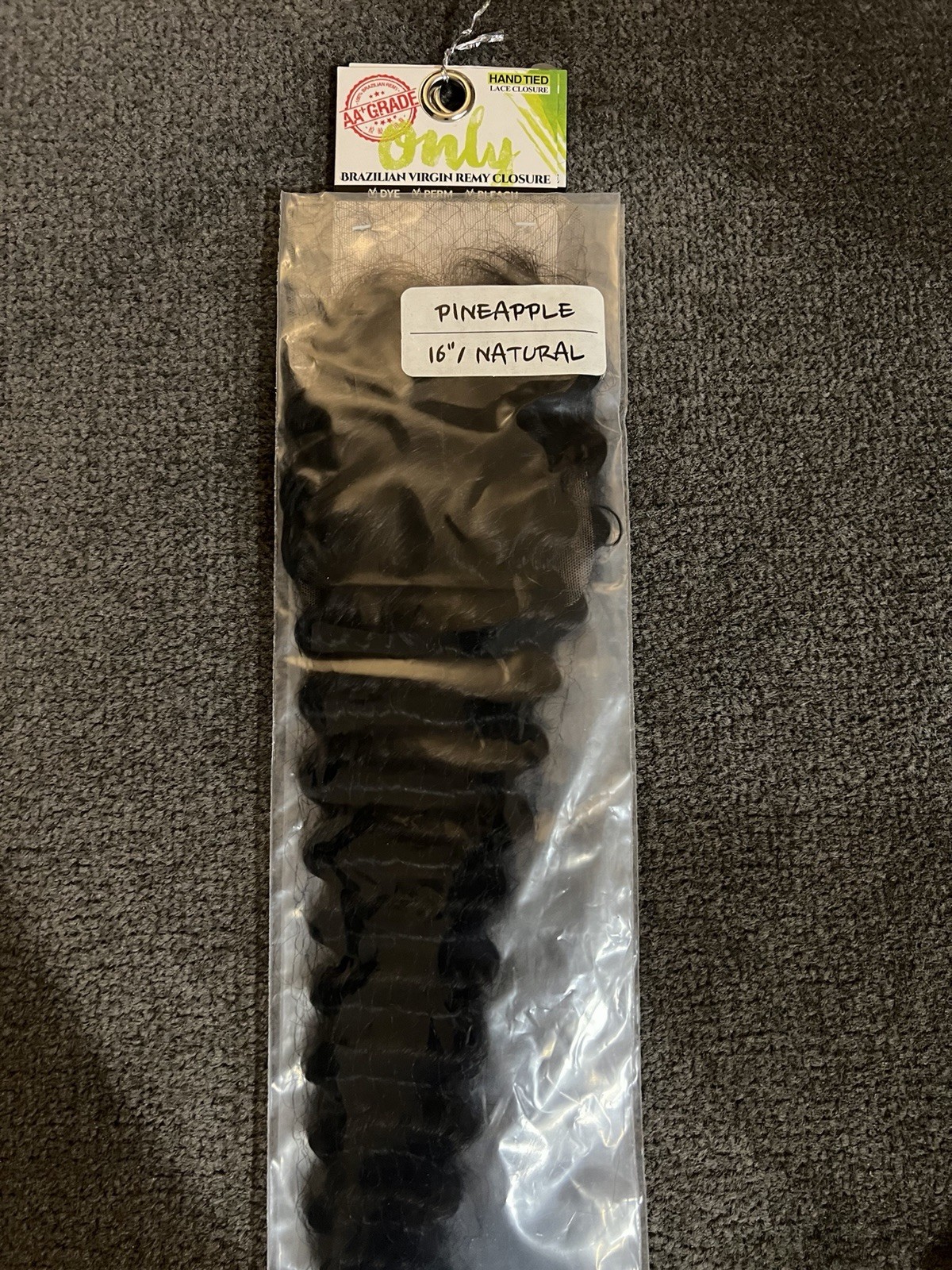 AA+ Grade Brazilian Hand Tied Lace Remy Closure 100% Human