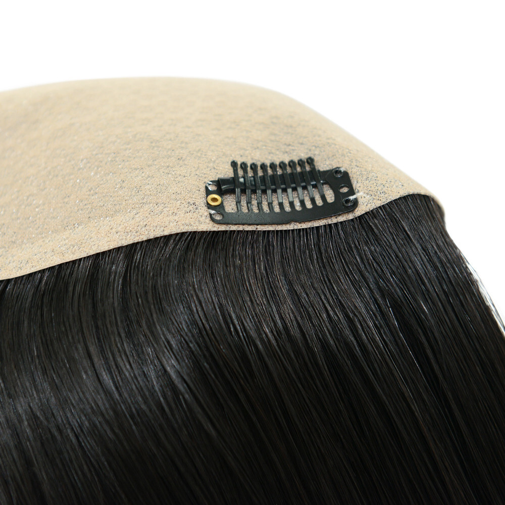 Women Topper Cuticle Remy Hair Silk Top Pieces Long Human Hair 15” TP34