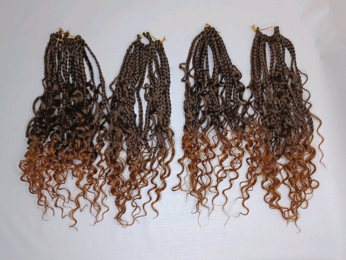 15 Inch Braided Hair Extensions Brown Braids 64 Strands