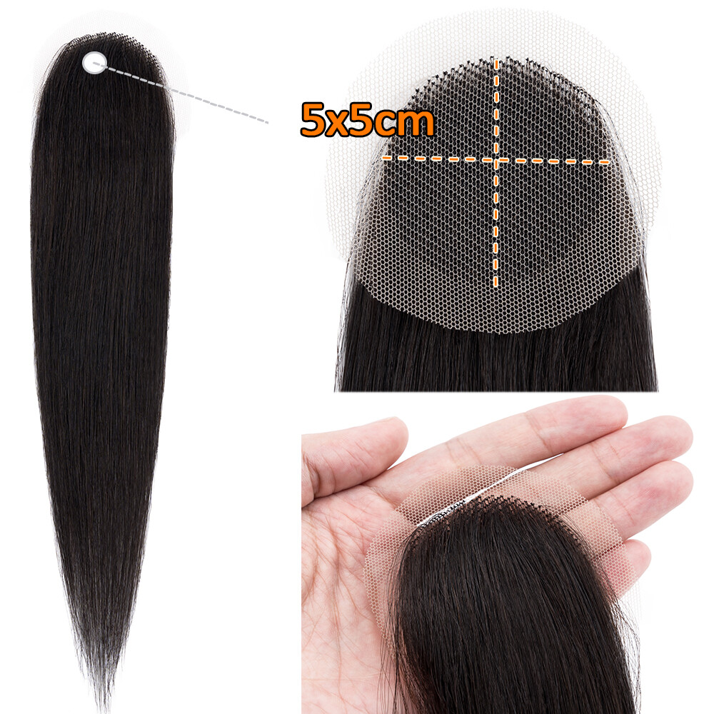 Full Lace Cover-up Tape Human Hair Patches Hairpiece for Alopecia Areata 8″ 18″