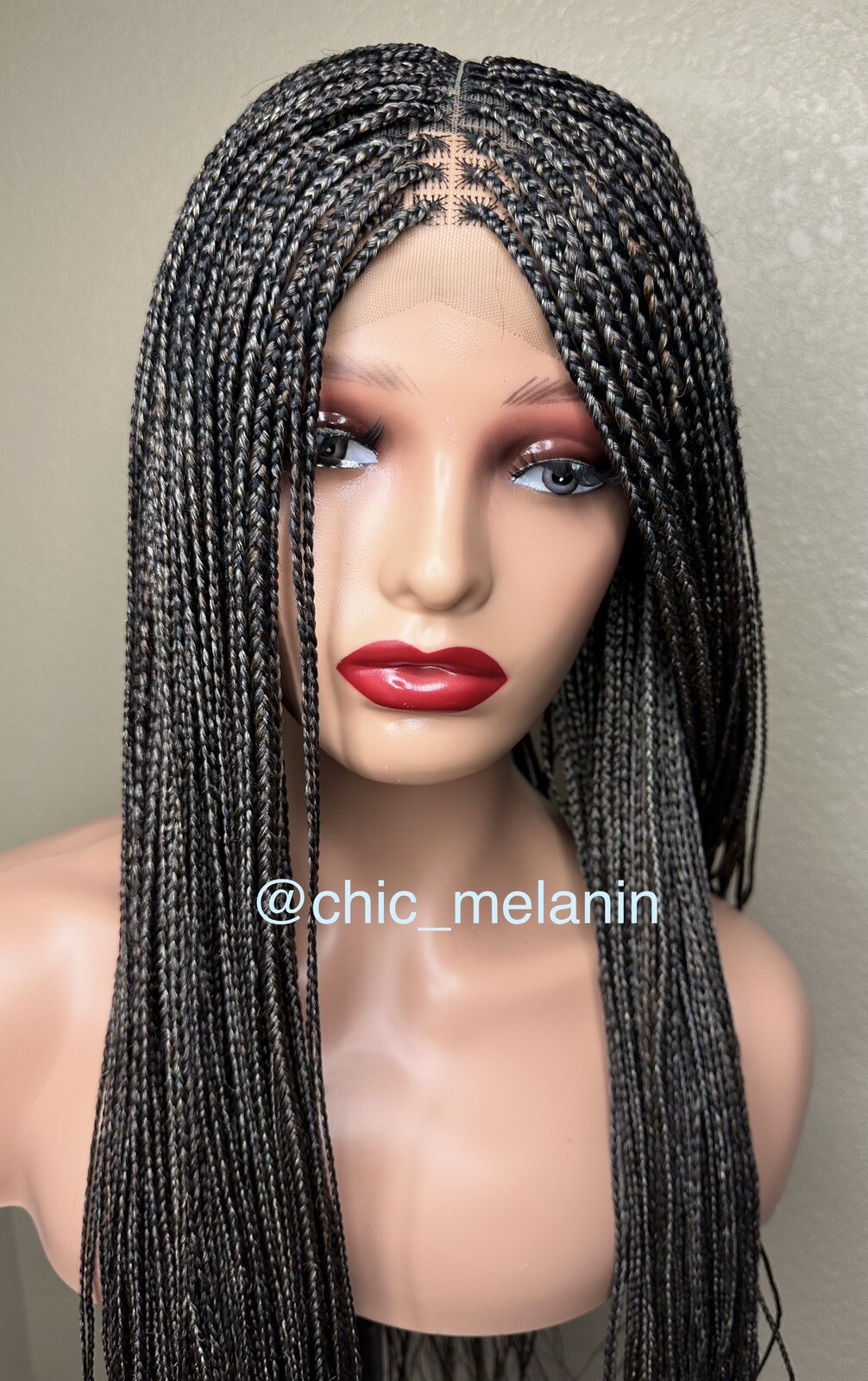 Mix color Leonie style micro braids
