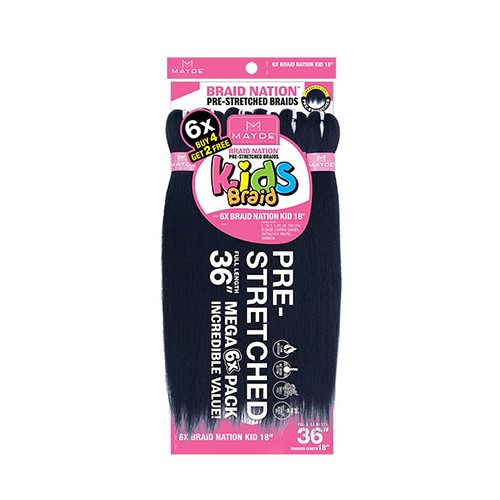 6X Braid Nation Kid 18″