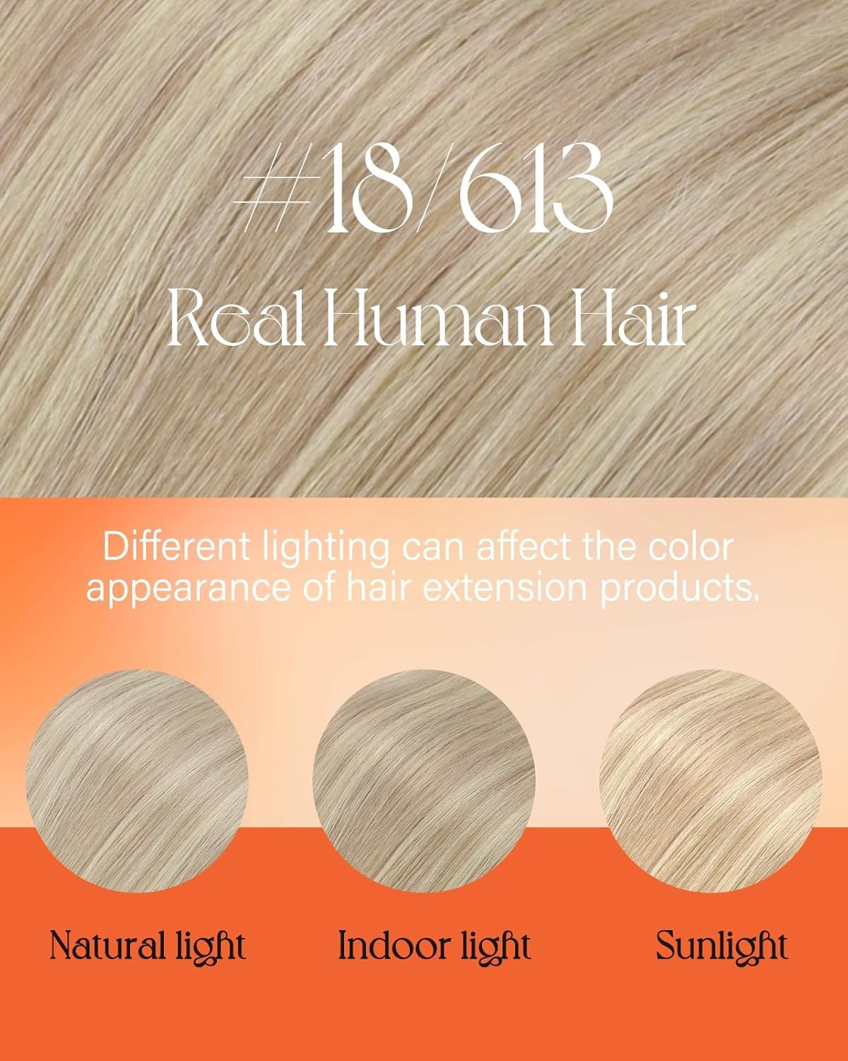 Sunny Hair NANO 14in Ash /Bleach Blonde Hair Extensions – NANO_P18-613_14_50G3