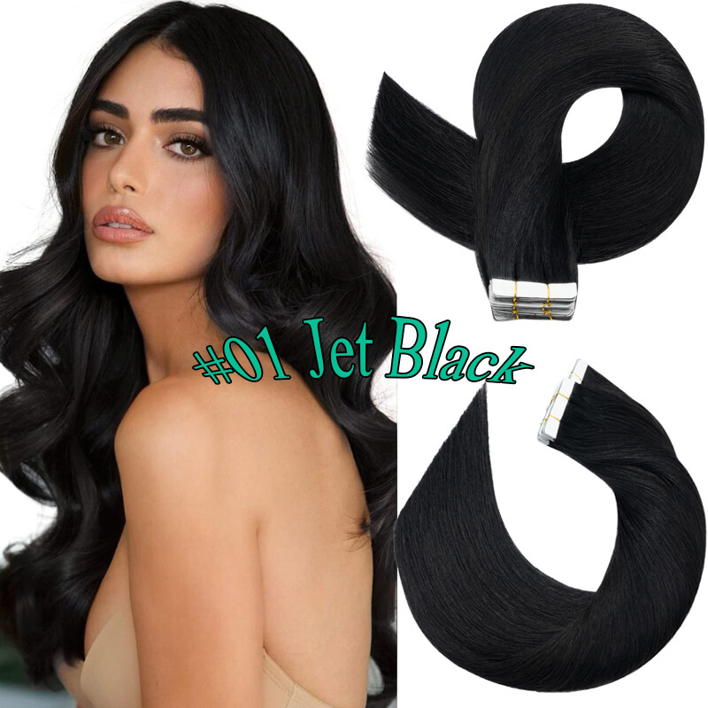 Tape In 100% Real Human Hair Extensions Russian Skin Weft Blonde 18″-24″ Long US