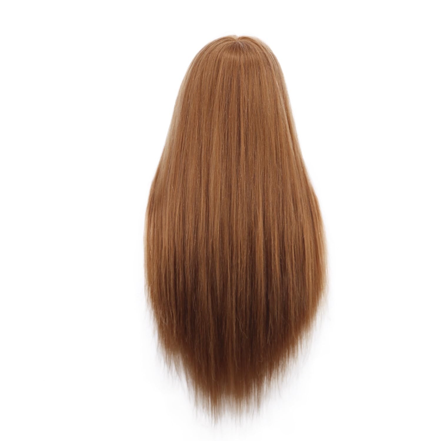 Human Hair Mannequin Head 26-28 for Cosmetology Practice with Clamp Tools