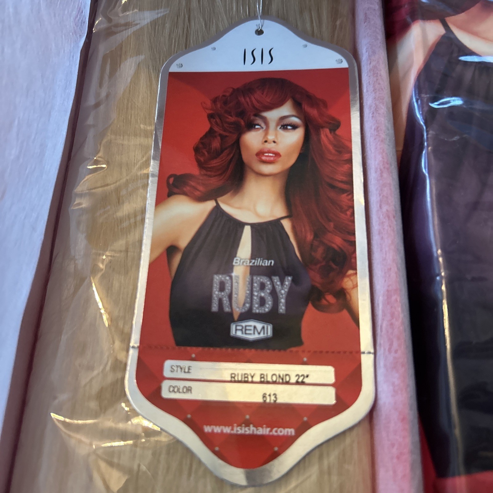 100% Human Brazilian Hair Ext. 22”inches. Color #613. 1 Pack For $100