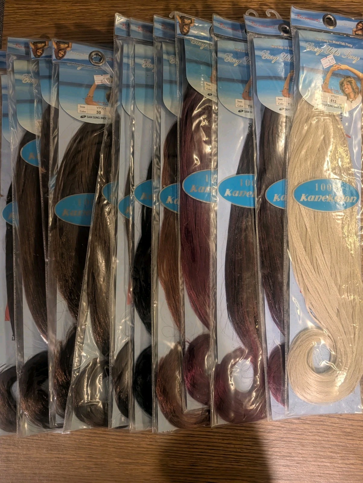 Large Lot of New Hair Braids Hair Ext.- Mixed Brands, Colors, Lengths,Texture