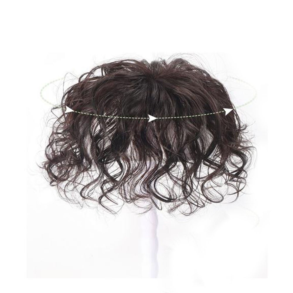 Short Curly Wavy Clip In Human Hair Toppers For Loss Thin Hair Top Replacement