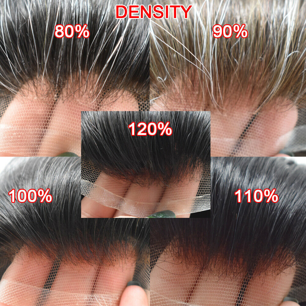 Full PU Mens Toupee Durable Poly Invisible Thin Skin Human Hairpiece Wig PAPY