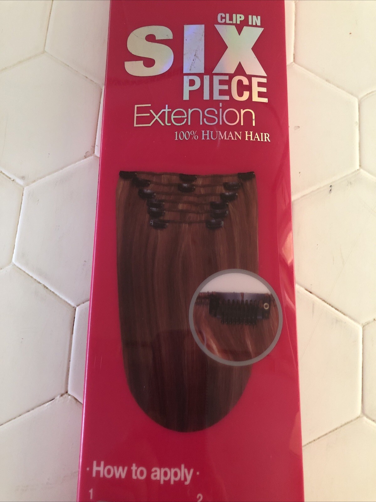 Evita Lord & C Human Hair Six Piece Clip In Extension 18 Inch Color 2 Brand New