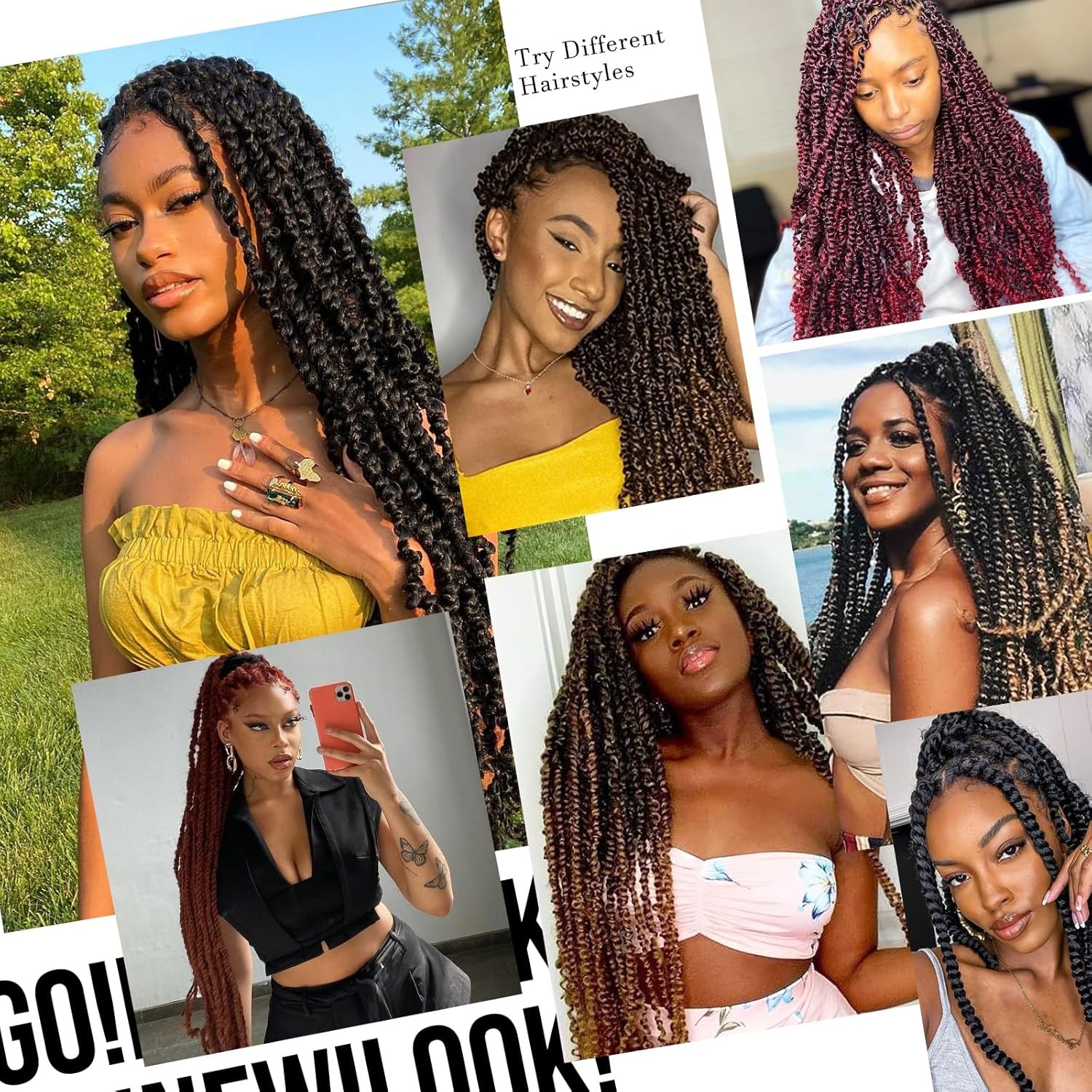 Passion Twist Hair 14 Inch 8 Packs Water Wave Crochet Hair Bohemian Braiding Hai