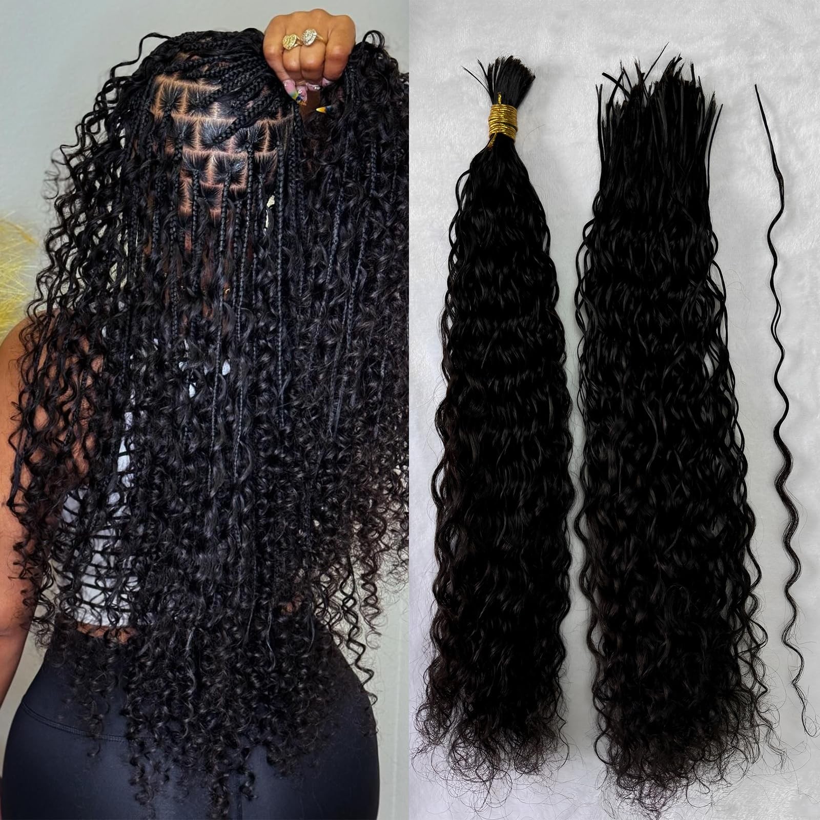 Charming You Bulk Pre Divided Human Hair For Crochet Boho Braids Extensions