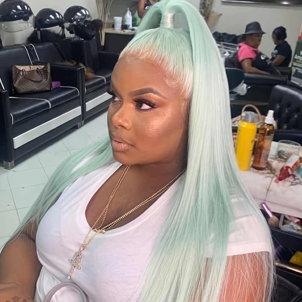 Pre Plucked Hairline Glueless Heat Resistant Fiber Frontal Lace Replacement Wigs