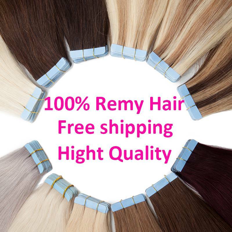 CLEARANCE 100% Remy Tape In Real Human Hair Extensions Thick Skin Weft Full Head