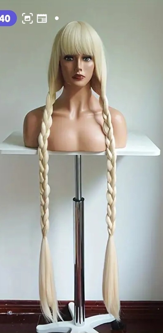Blonde Hair Wig – Unisex : 32 – 48 In. Sealed Unopened.