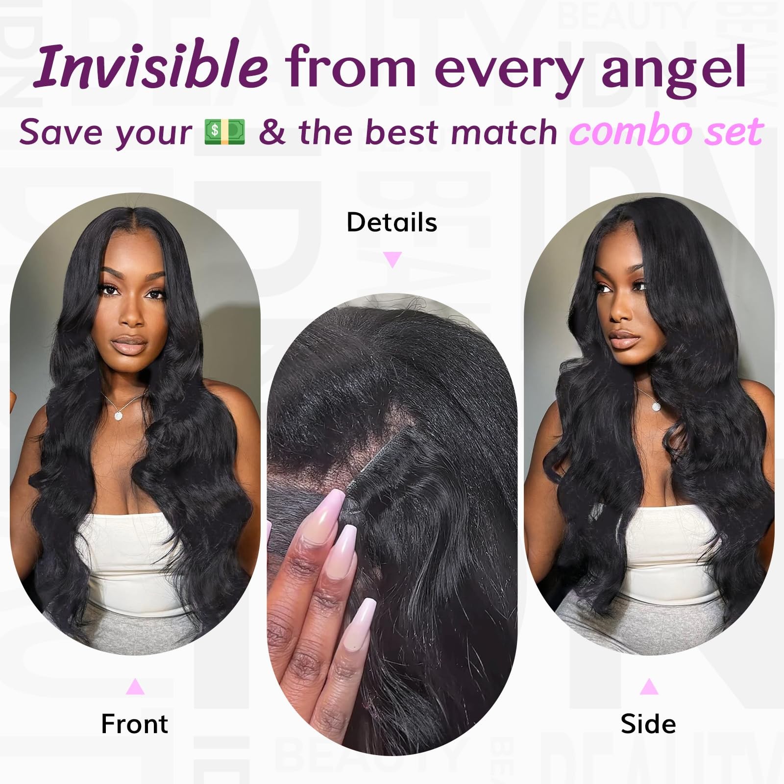 Idn Beauty 54 Invisi Edge Seamless Clip In Hair Extensions Human Hair Combo
