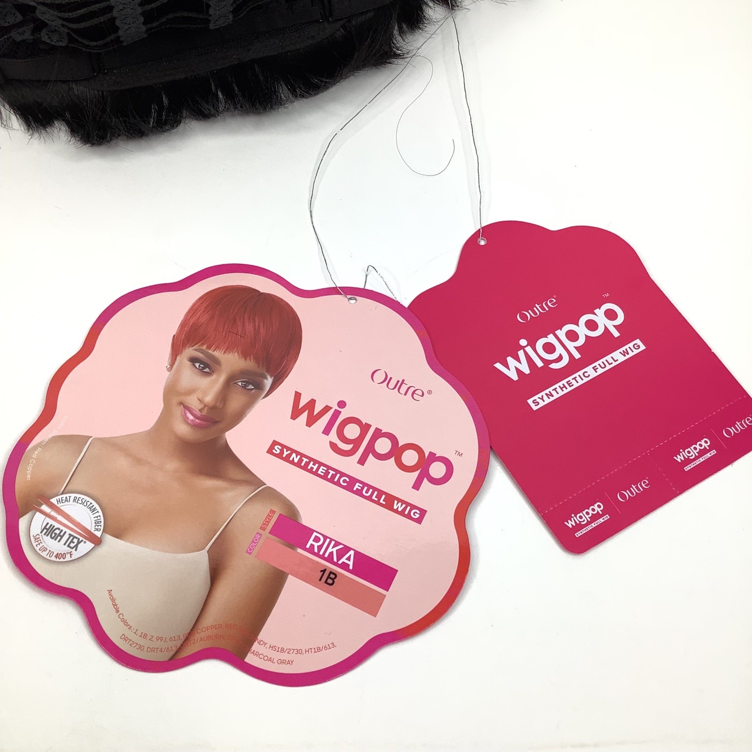Outre wigpop RIKA Synthetic Full Wig Short Pixie Style 1B Heat Friendly