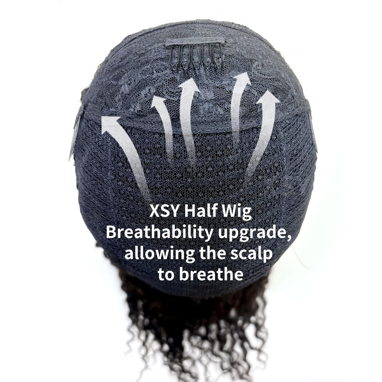 Xsy Curly Half Wig Human Hair 12 Inch Deep Wave Half Wigs For Black Women 3 In