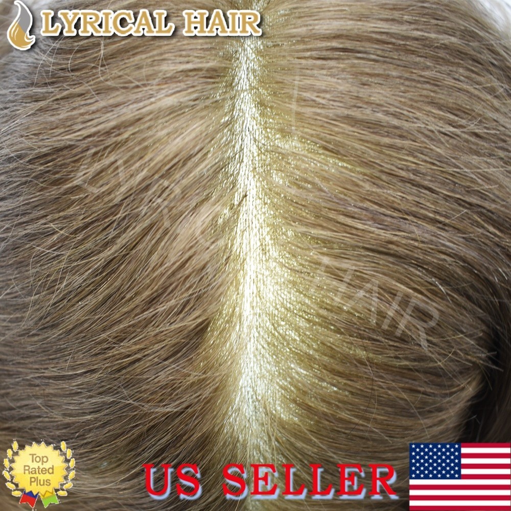 Full PU Mens Toupee Durable Thin Skin Human Hair Replacement System Wigs Units