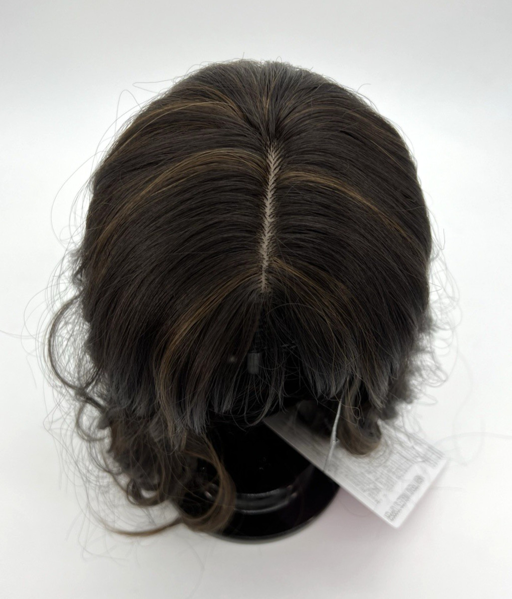 Brown w/ Highlights Long Wavy 20in Women Premium Hair Topper